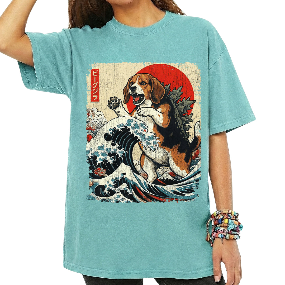 Beagle Dog Dogzilla Beaglezilla Lover Japanese Art Unisex T-Shirt