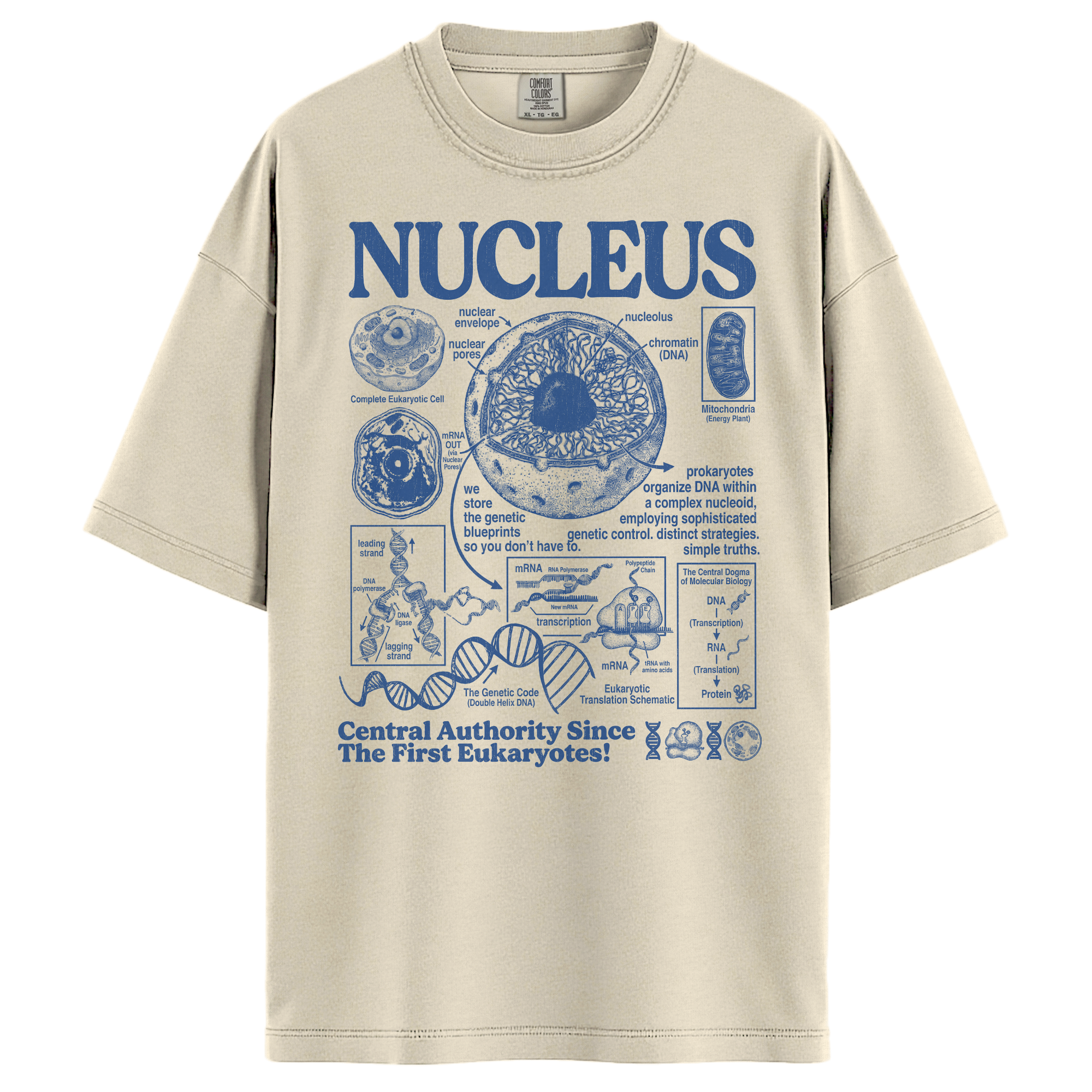 Cell Nucleus Biology Chart Vintage Aesthetic Science Unisex T-Shirt Main image