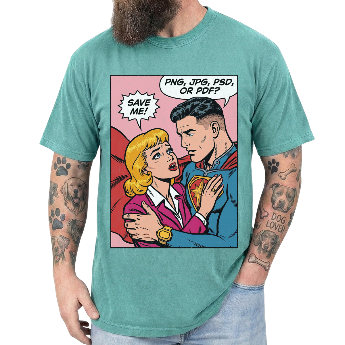 Save Me Funny Graphic Retro Comic Unisex T-Shirt