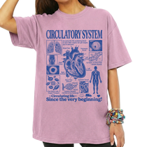 Circulatory System Anatomy Biology Teacher Vintage Unisex T-Shirt