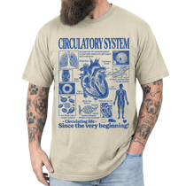 Circulatory System Anatomy Biology Teacher Vintage Unisex T-Shirt