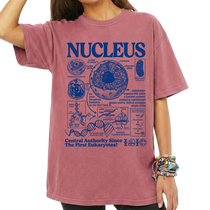 Cell Nucleus Biology Chart Vintage Aesthetic Science Unisex T-Shirt