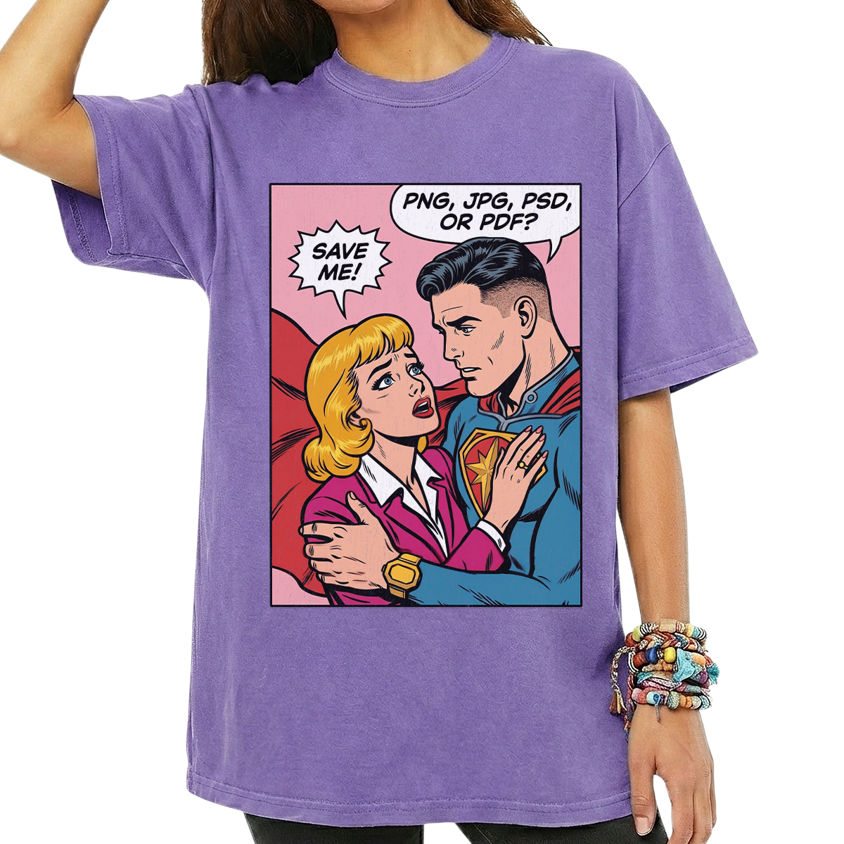 Save Me Funny Graphic Retro Comic Unisex T-Shirt