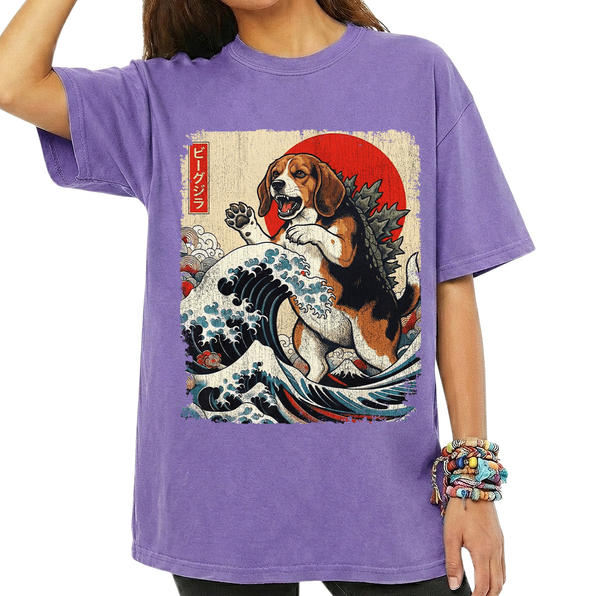 Beagle Dog Dogzilla Beaglezilla Lover Japanese Art Unisex T-Shirt